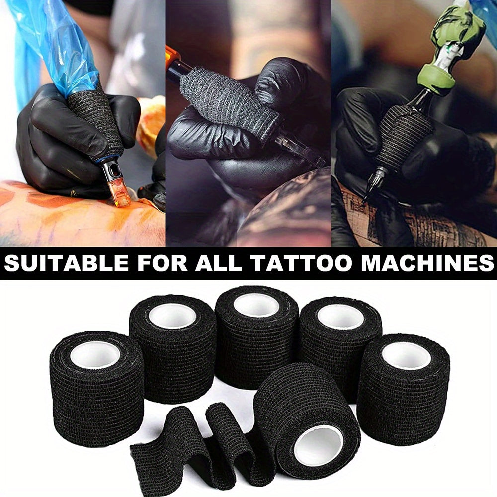 Audersigt 6PCS Tattoo Grip Bandage Sports Elastic Wraps Tapes Nonwoven Waterproof