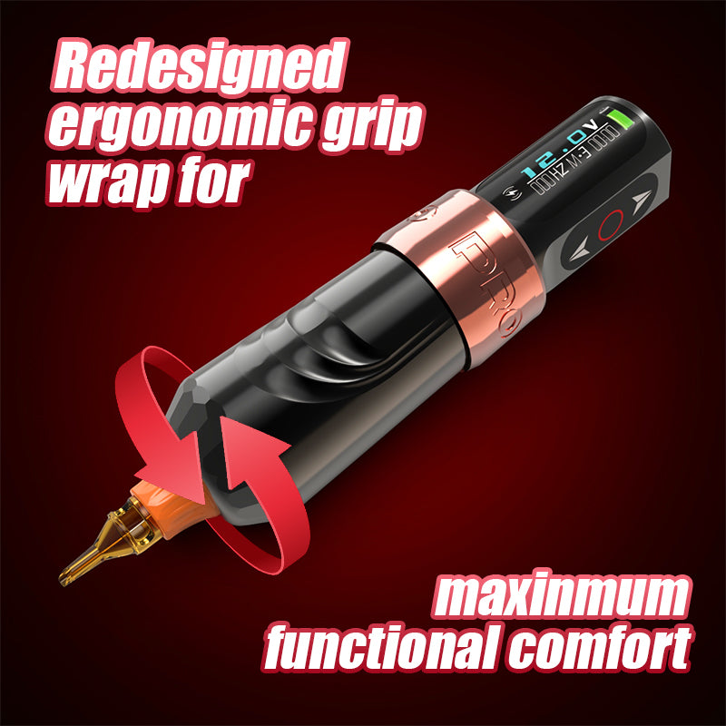 Audersigt MAX PRO Wireless Tattoo Pen Machine with Two 2000mAh Lithium Batteries Powerful Brushless Motor for Tattoo Artist Body