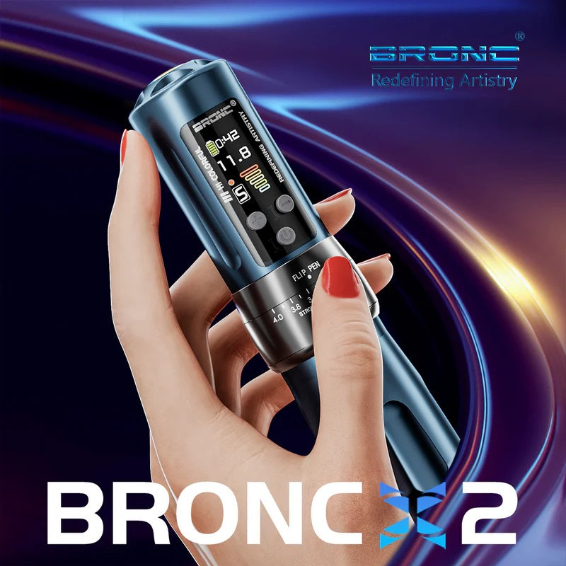 2024 BRONC X2 Adjustable Wireless Tattoo Pen Machine