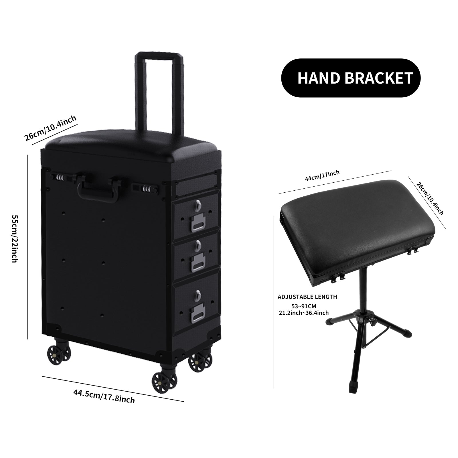 Audersigt Multifunctional Tattoo Suitcase Tattoo Trolley Case