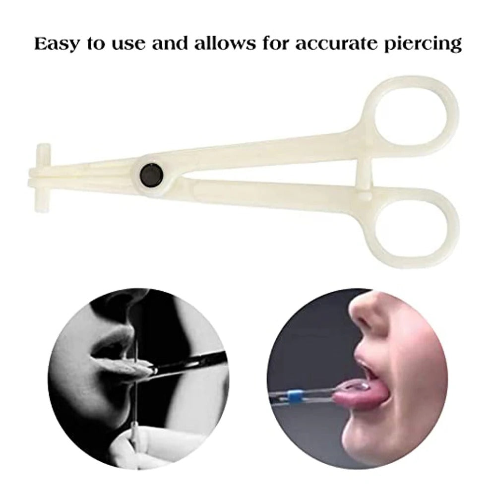 Audersigt 25PCS Profession Acrylic Disposable Body Piercing Plier Plastic Clamp Ear Lip Navel Nose Tongue Eyebrow Piercing Forcep Tool