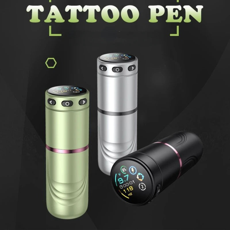 Audersigt Wireless Tattoo Machine Brushless Motor with 1520 mAh Battery Short Tattoo Pen Machine