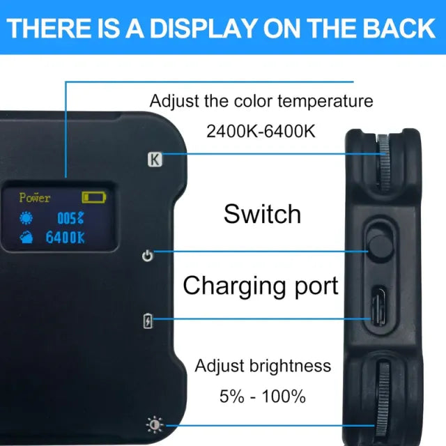 Audersigt PROFESSIONAL TATTOO PHOTOGRAPHY ANTI-2.0 GLARE KIT 180 LED BEADS(10W)