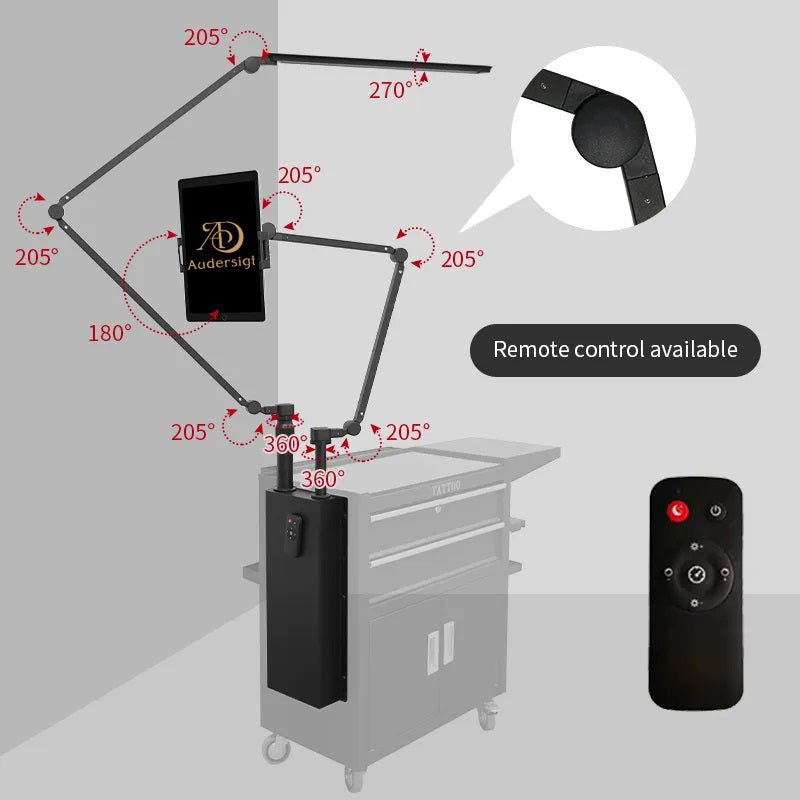 Audersigt Multifunctional And Convenient Tattoo Car Tattoo work Light Polarization Shadowless Light Remote Control The Light Brightness of Lamp 360 Degree Rotation