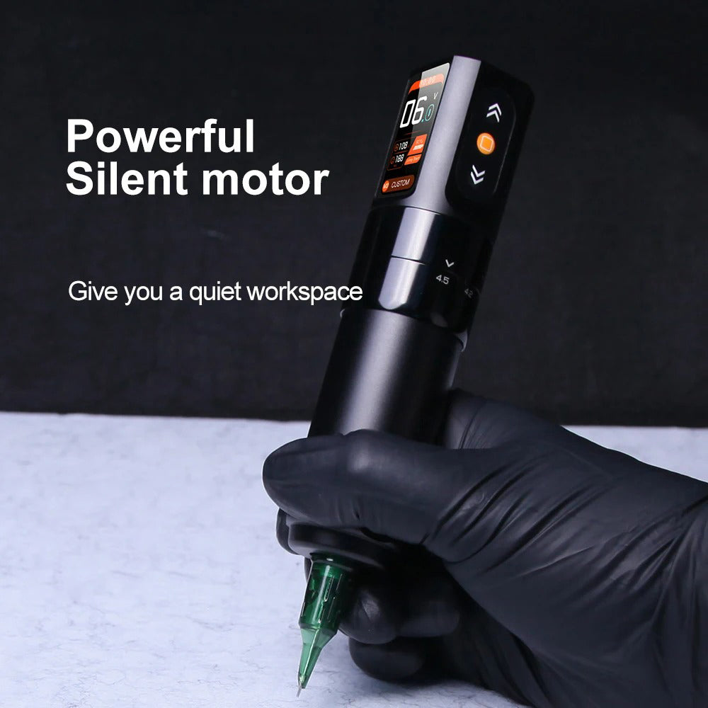 Audersigt Wireless Adjustable Stroke Tattoo Gun Machine Battery 2000mAh Tattoo Pen Machine