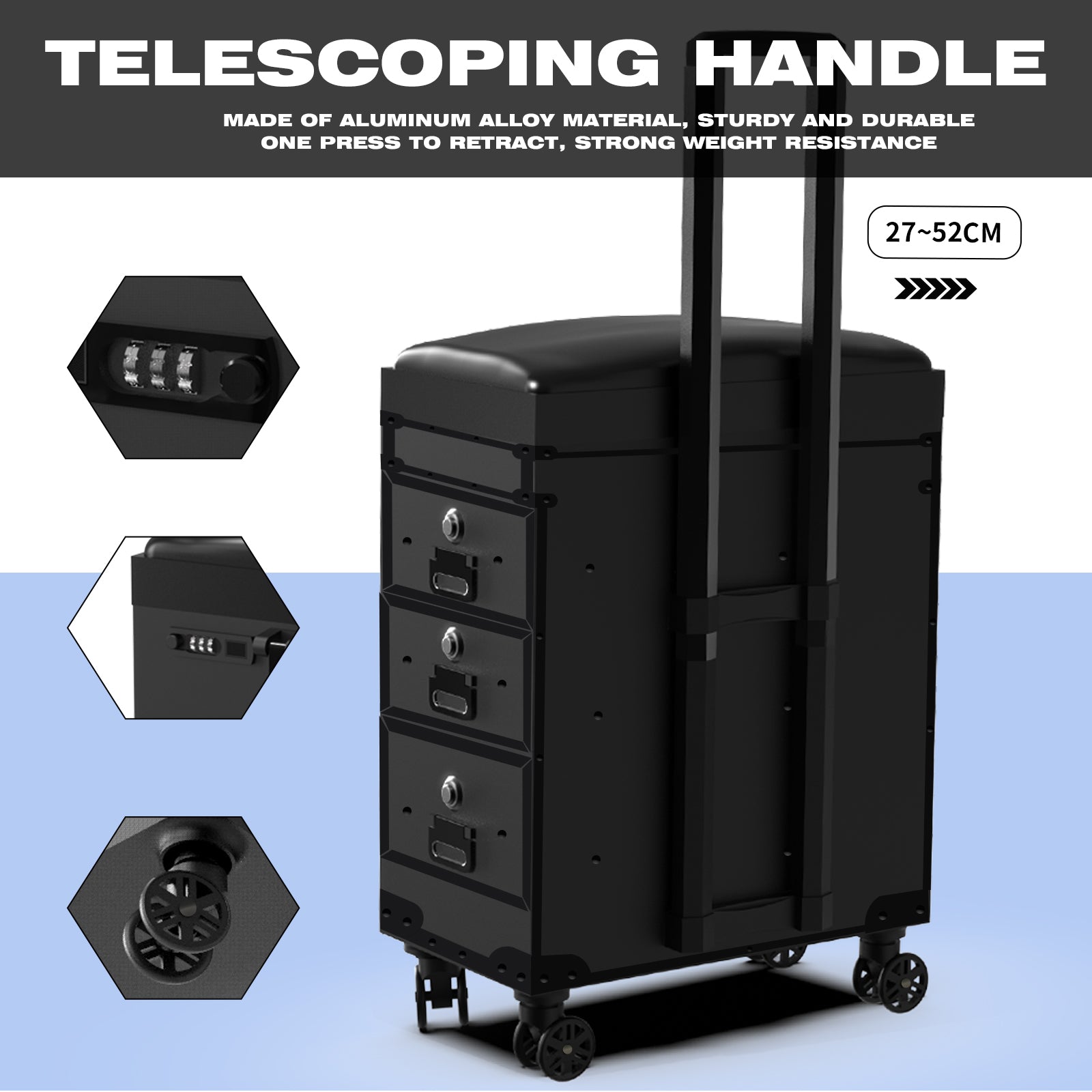 Audersigt Multifunctional Tattoo Suitcase Tattoo Trolley Case