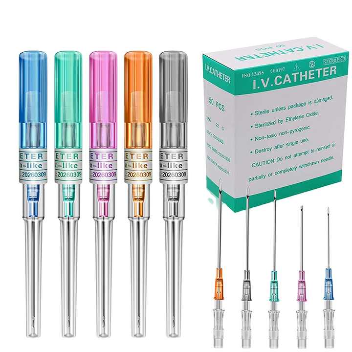 Audersigt 50PCS Piercing Needle Disposable Catheter Cannula Ear Nose Septum Navel Tattoo Needles
