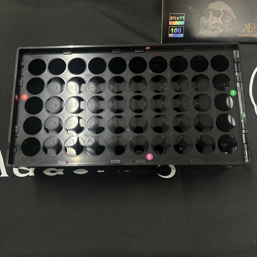 Audersigt New Wall and Desktop Tattoo Ink Embroidery Ink Display Rack 50 Holes