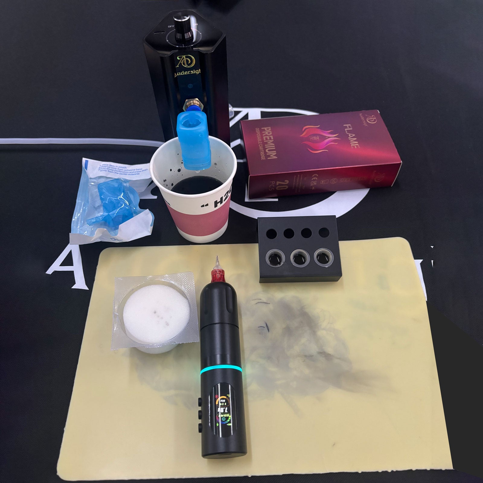 Audersigt®️ Rechargeable Tattoo Needle Cartridge Washer Machine Kit