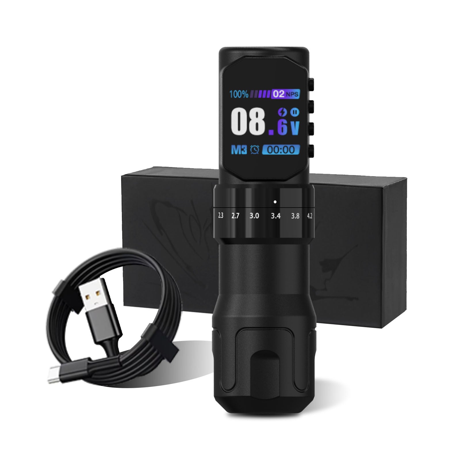 Audersigt Adjustable Stroke Wireless Tattoo Pen Machine for beginners Single Battery