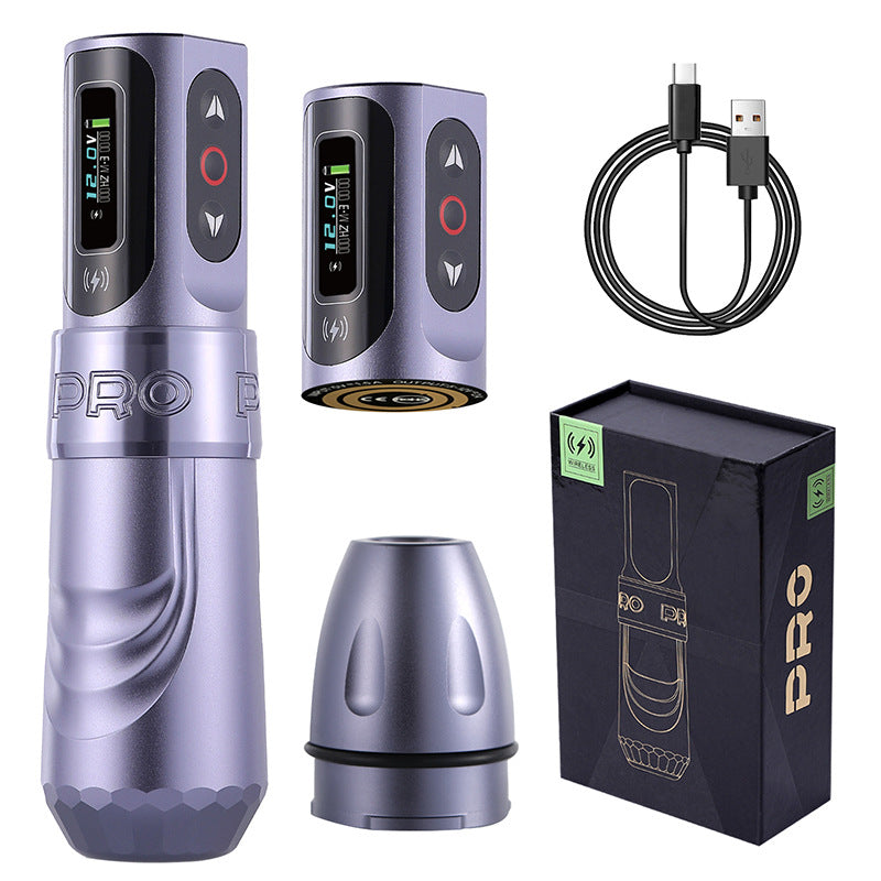 Audersigt MAX PRO Wireless Tattoo Pen Machine with Two 2000mAh Lithium Batteries Powerful Brushless Motor for Tattoo Artist Body