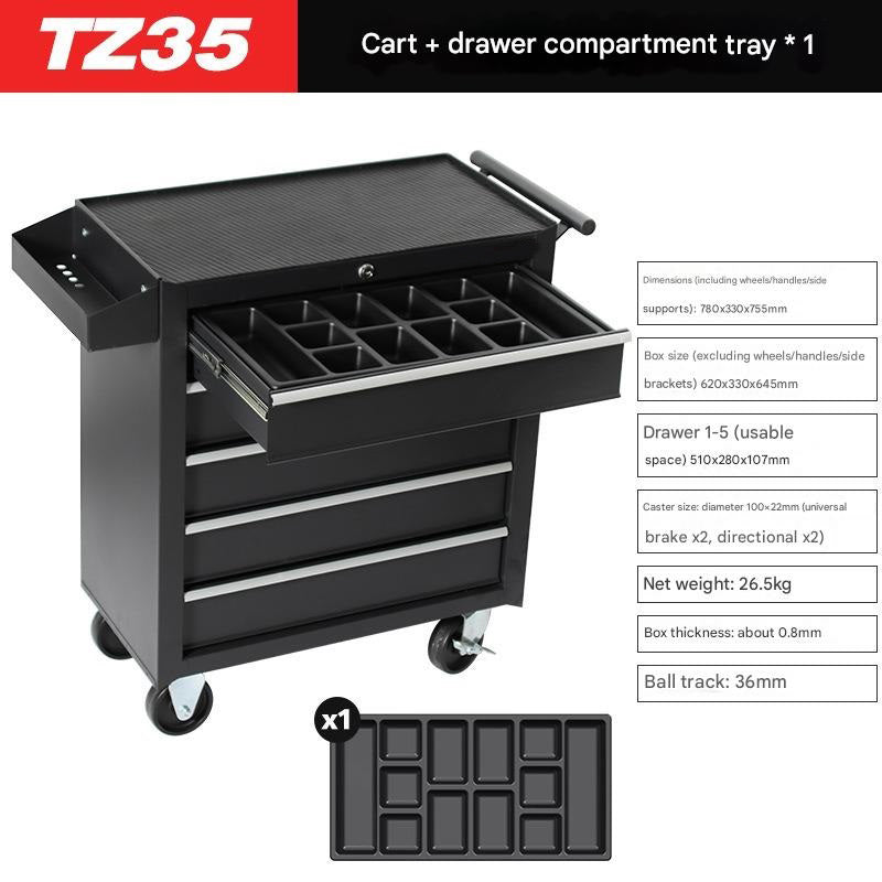 Audersigt Tattoo Tool Cart Drawer Rolling Tool Chest w Drawers LockTool Organizer Box for Tattoo Shop