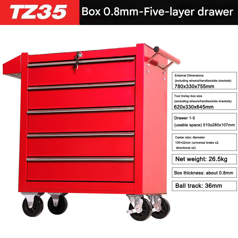 Audersigt Tattoo Tool Cart Drawer Rolling Tool Chest w Drawers LockTool Organizer Box for Tattoo Shop