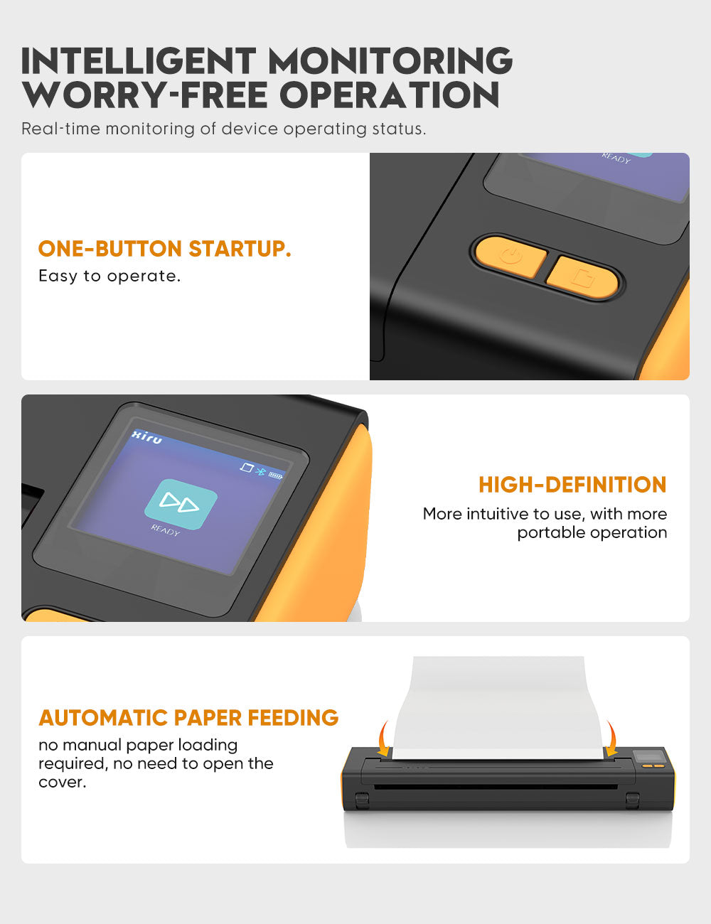 Audersigt® New XR3 Tattoo Printer Thermal Pattern Machine With Digital Display Bluetooth Wireless Printer with 2500mAh Rechargeable Battery