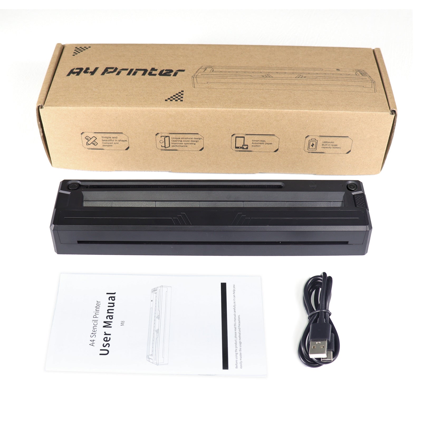 Audersigt M8 Mini Tattoo Printer Thermal Pattern Machine Printable Shaded Image Bluetooth Wireless Printer