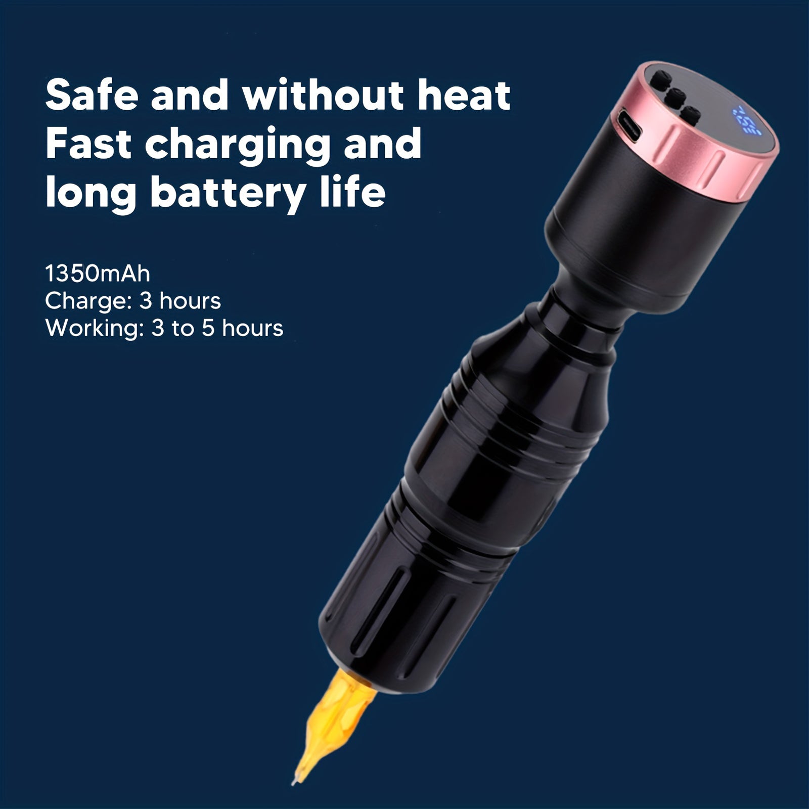 Audersigt 1350mAh Wireless Tattoo Power Supply Tattoo Pen Battery RCA Interface for Body Art Tattoo Machine