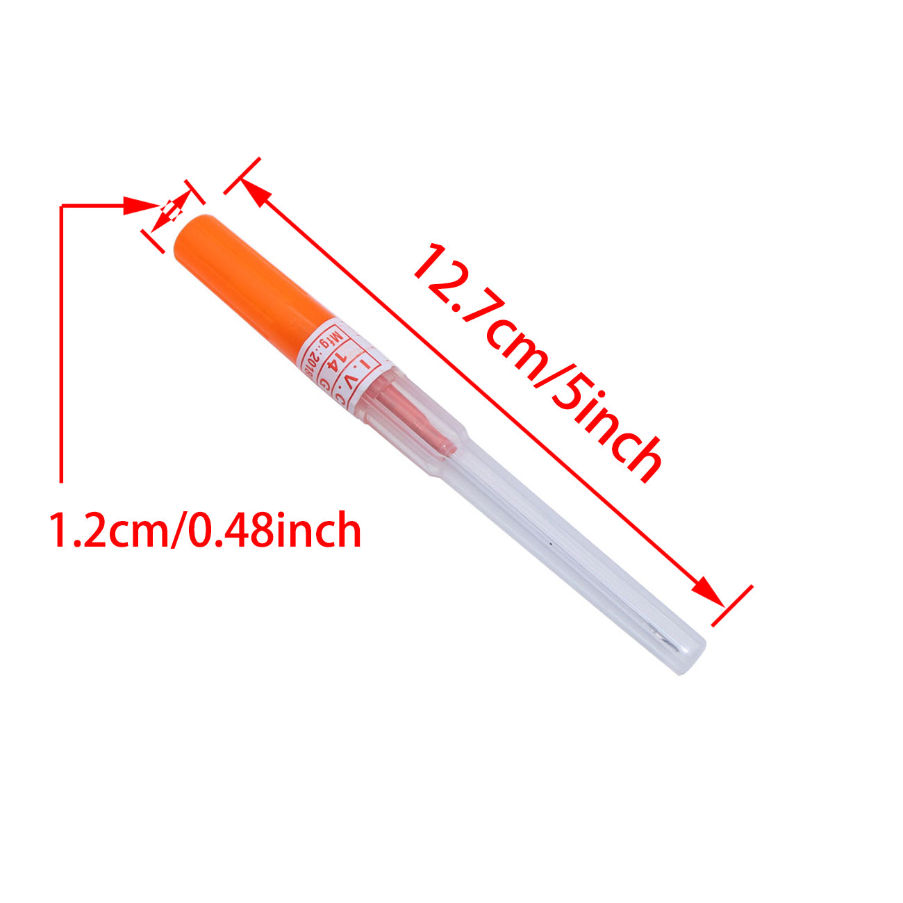 Audersigt 50PCS Piercing Needle Disposable Catheter Cannula Ear Nose Septum Navel Tattoo Needles