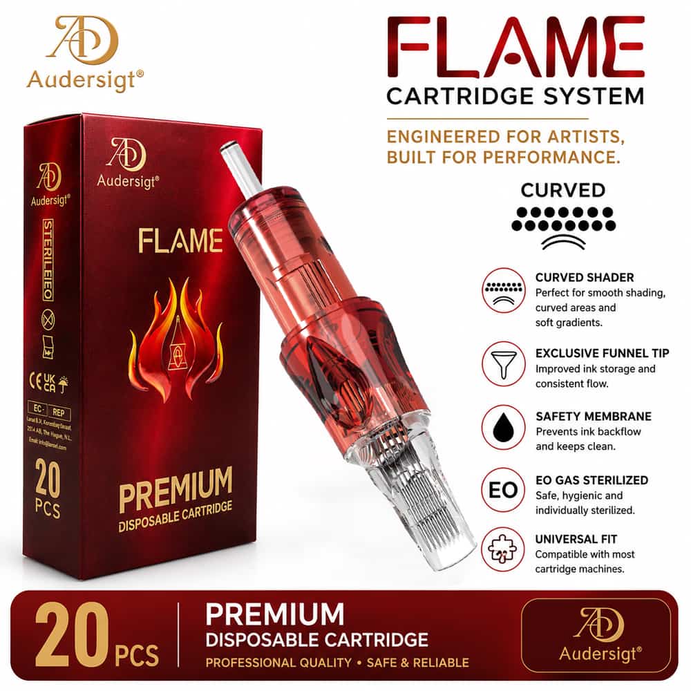 Flame Curved Magnum Tattoo Cartridges