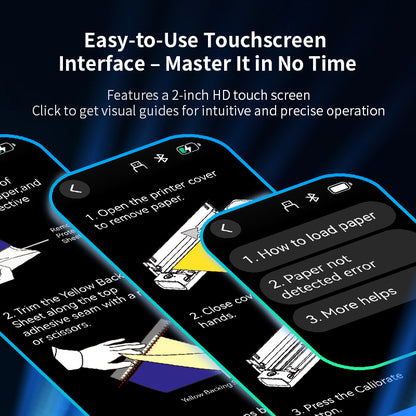 Impresora de tatuajes mini Audersigt, impresora térmica de patrones, impresora inalámbrica con Bluetooth y imagen sombreada para imprimir con batería recargable de 1200 mAh