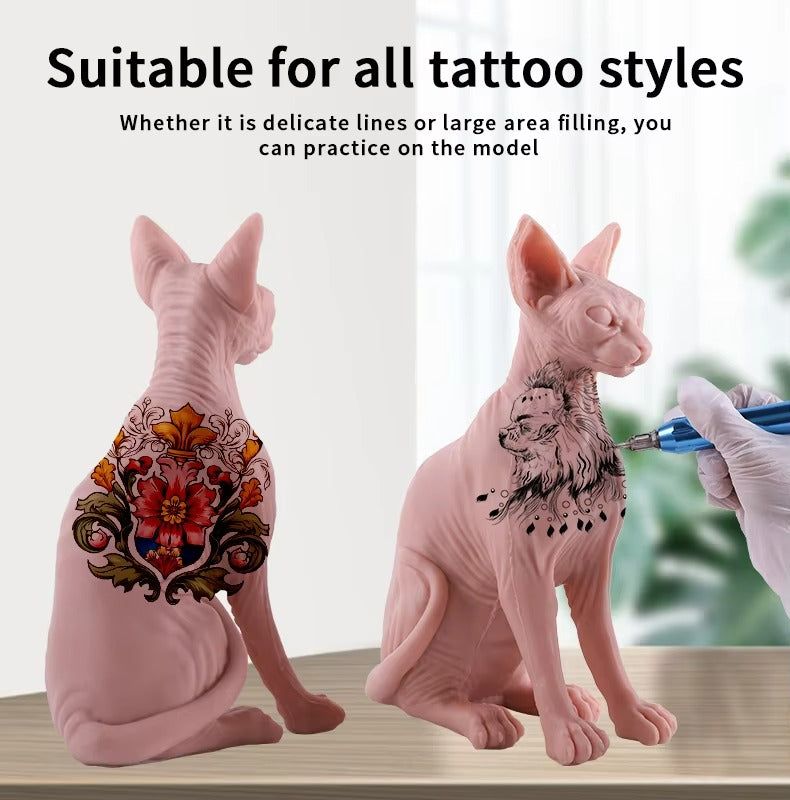 Audersigt Silicone Cat Model Tattoo Practice Skin IDEAL FOR TEMPORARY TATTOO PRACTICING