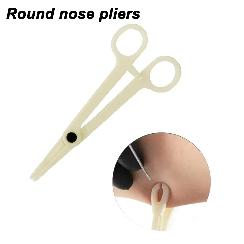 Audersigt 25PCS Profession Acrylic Disposable Body Piercing Plier Plastic Clamp Ear Lip Navel Nose Tongue Eyebrow Piercing Forcep Tool
