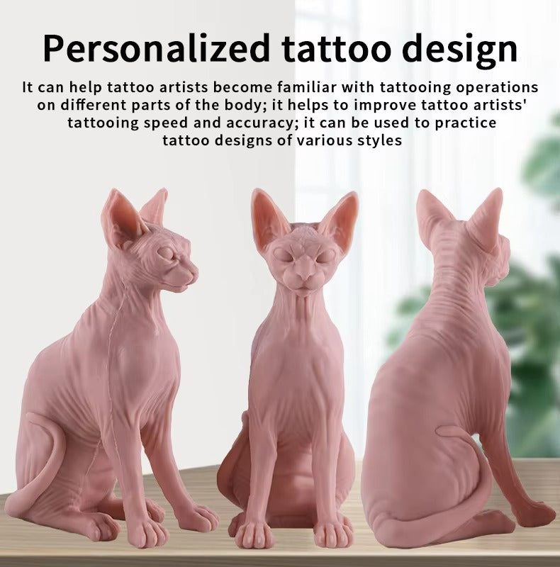 Audersigt Silicone Cat Model Tattoo Practice Skin IDEAL FOR TEMPORARY TATTOO PRACTICING