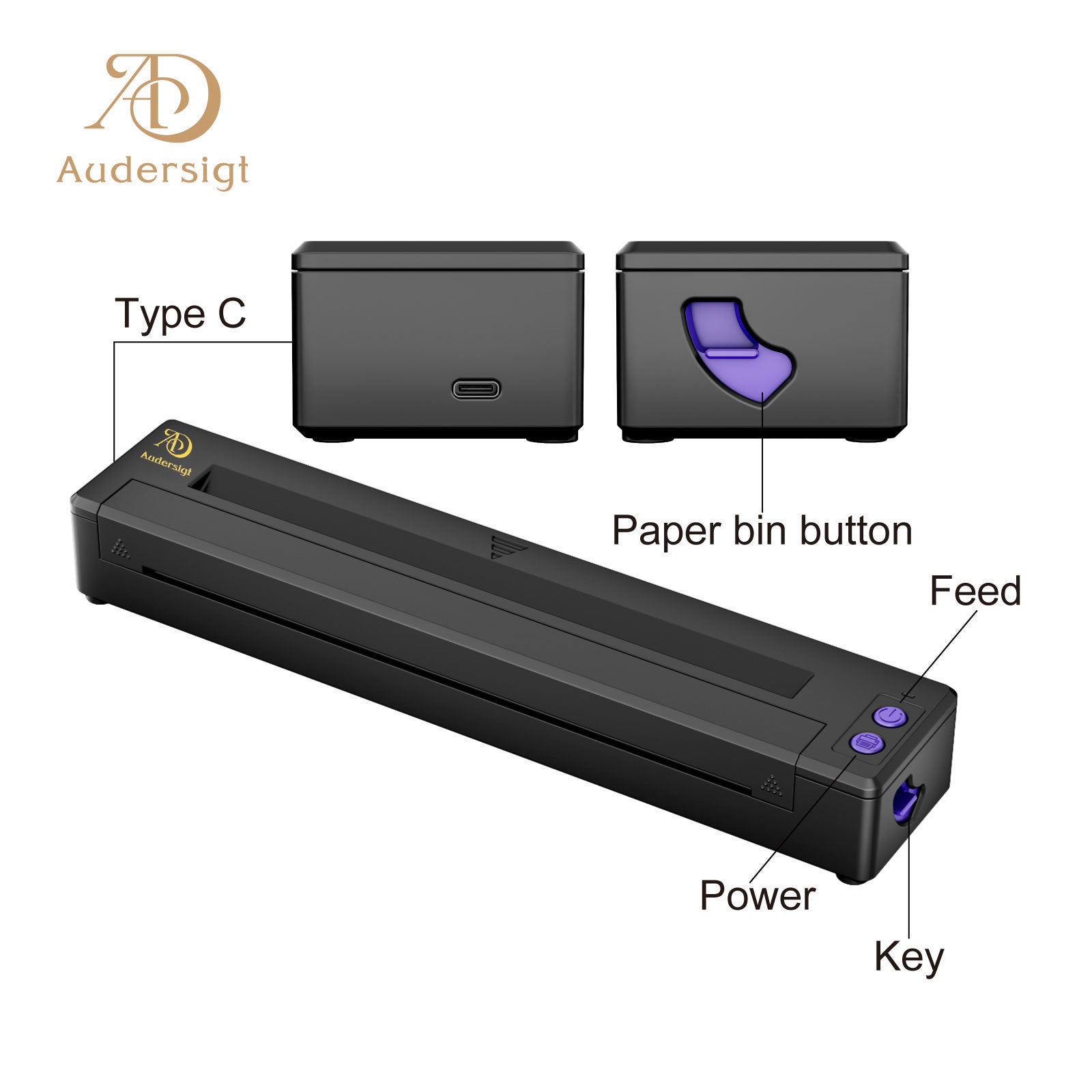 Audersigt 2024 New P19 Tattoo Printer Thermal Pattern Machine Printable Shaded Image Bluetooth Wireless Printer with 2500mAh Rechargeable Battery