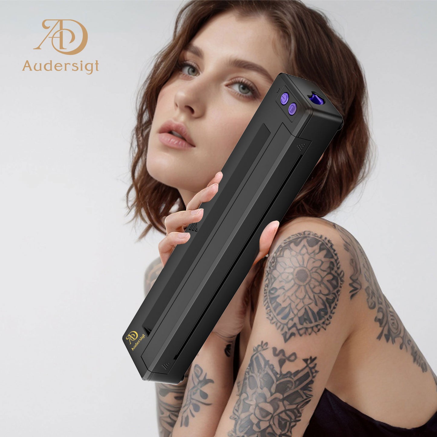 Audersigt P19 Tattoo Printer Thermal Pattern Machine Printable Shaded Image Bluetooth Wireless Printer with 2500mAh Rechargeable Battery