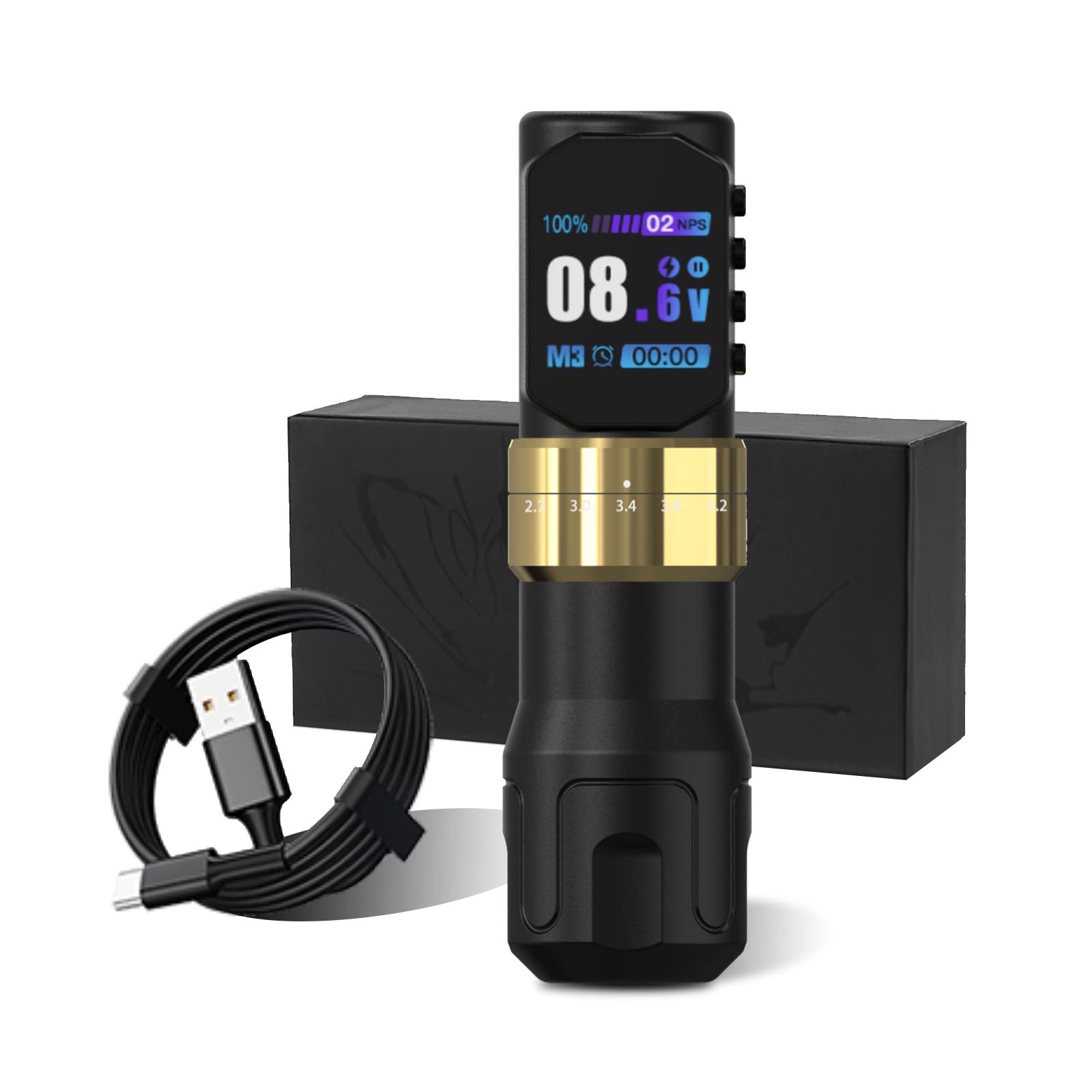 Audersigt Adjustable Stroke Wireless Tattoo Pen Machine for beginners Single Battery