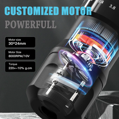 Audersigt Adjustable Stroke Wireless Tattoo Pen Machine for beginners Single Battery