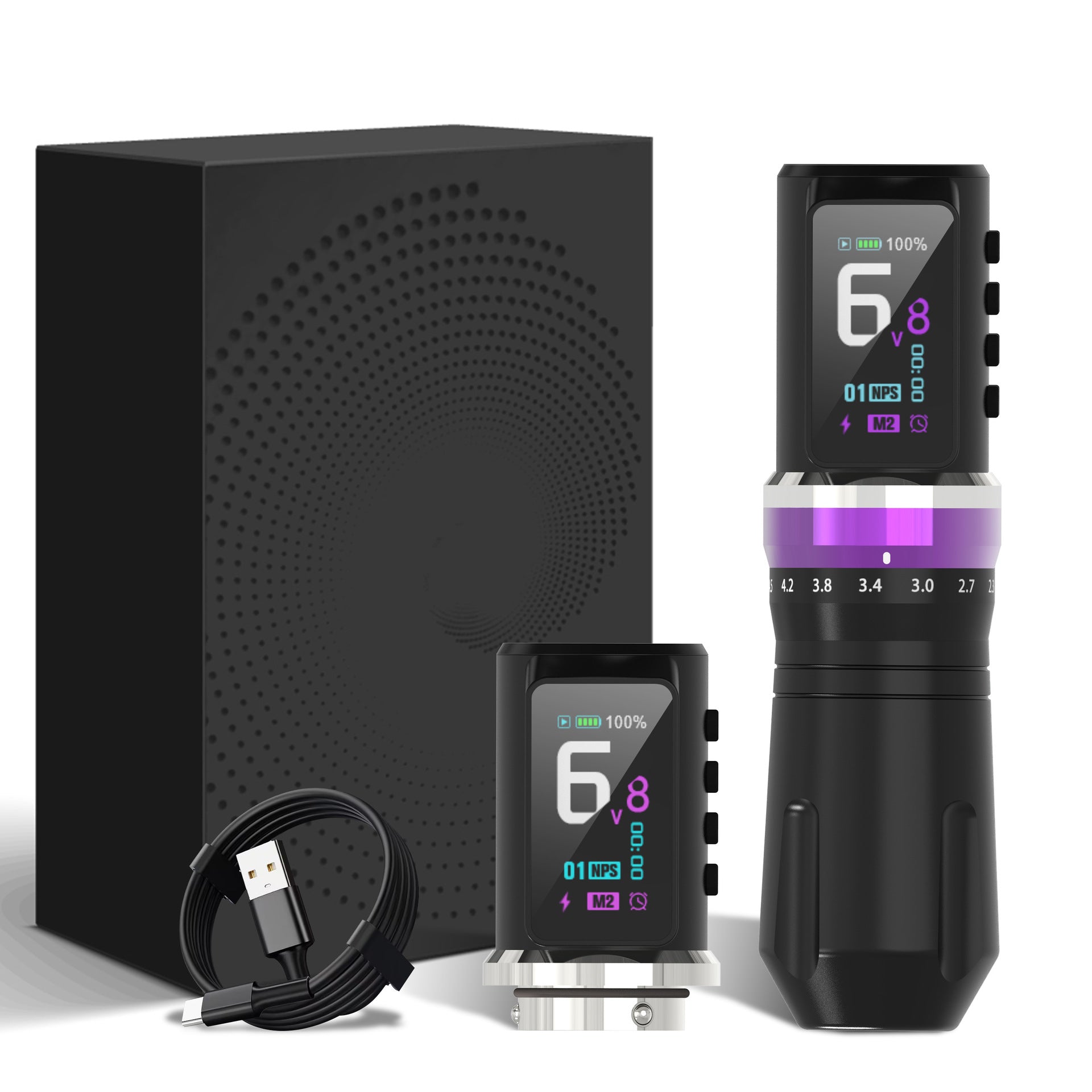 Audersigt Adjustable Stroke Wireless Tattoo Pen Machine for beginners