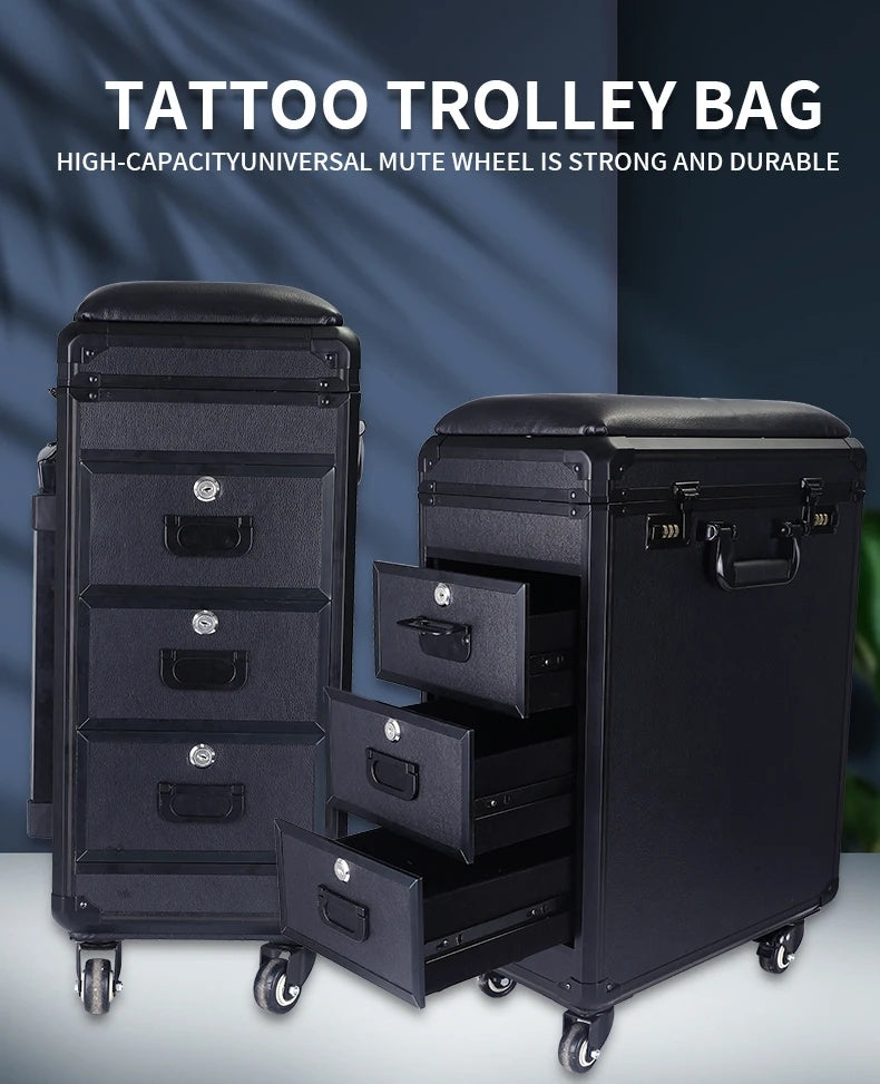 Audersigt Multifunctional Tattoo Suitcase Tattoo Trolley Case