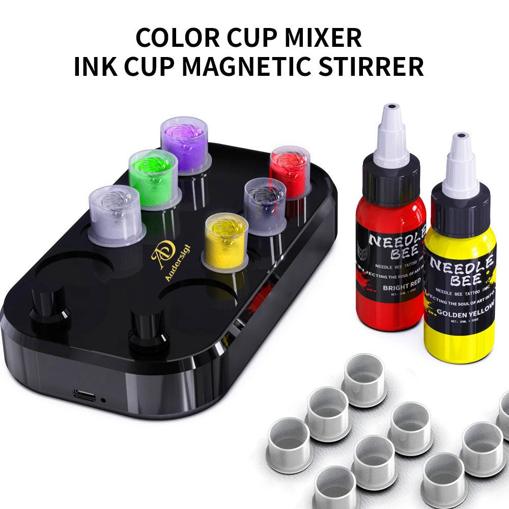 Audersigt®️ TATTOO INK CUP MIXER 8 SITES ALUMINUM ALLOY FRAME