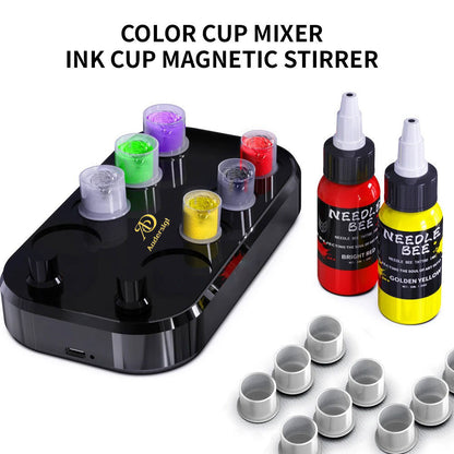Audersigt®️ TATTOO INK CUP MIXER 8 SITES ALUMINUM ALLOY FRAME