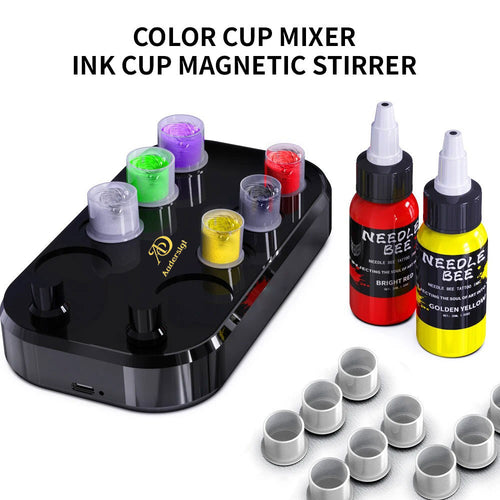Audersigt®️ TATTOO INK CUP MIXER 8 SITES ALUMINUM ALLOY FRAME