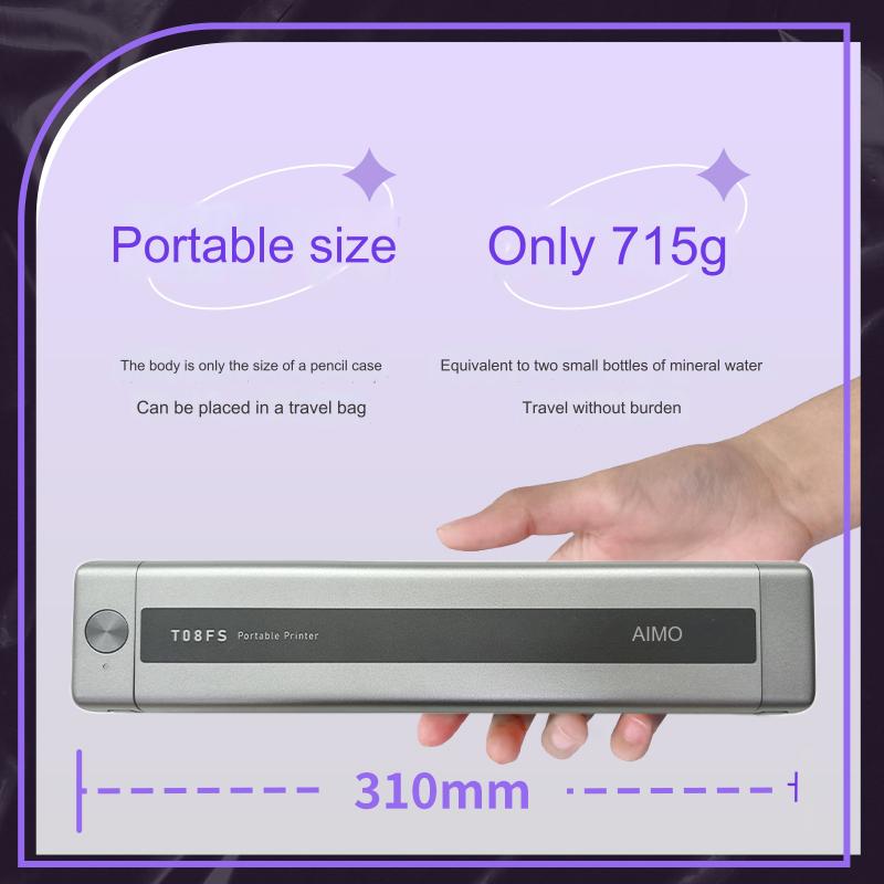 Impresora de tatuajes mini Audersigt, impresora térmica de patrones, impresora inalámbrica con Bluetooth y imagen sombreada para imprimir con batería recargable de 1200 mAh