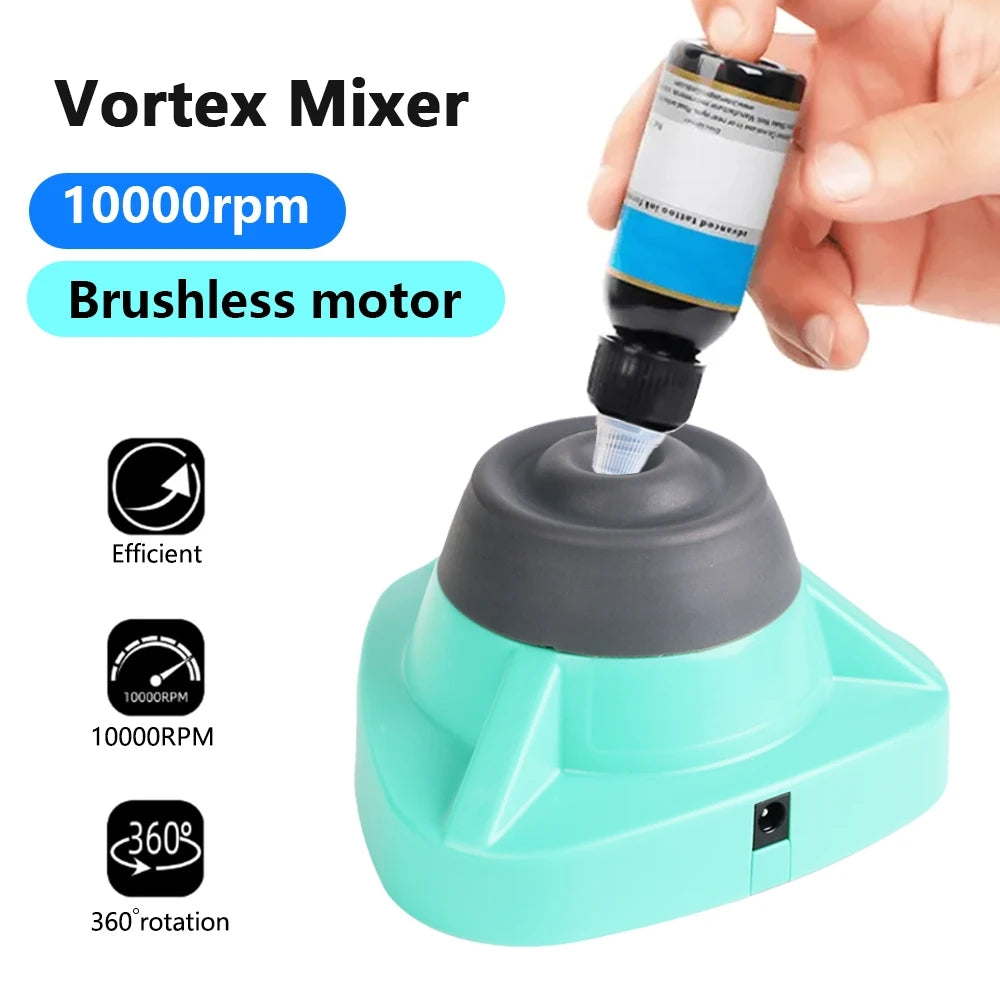 Audersigt Mini Vortex Mixer 10000RPM Tattoo Ink Mixer Shaker Fast Electric Liquid Vortex for Mixing Paint Tattoo Shaker