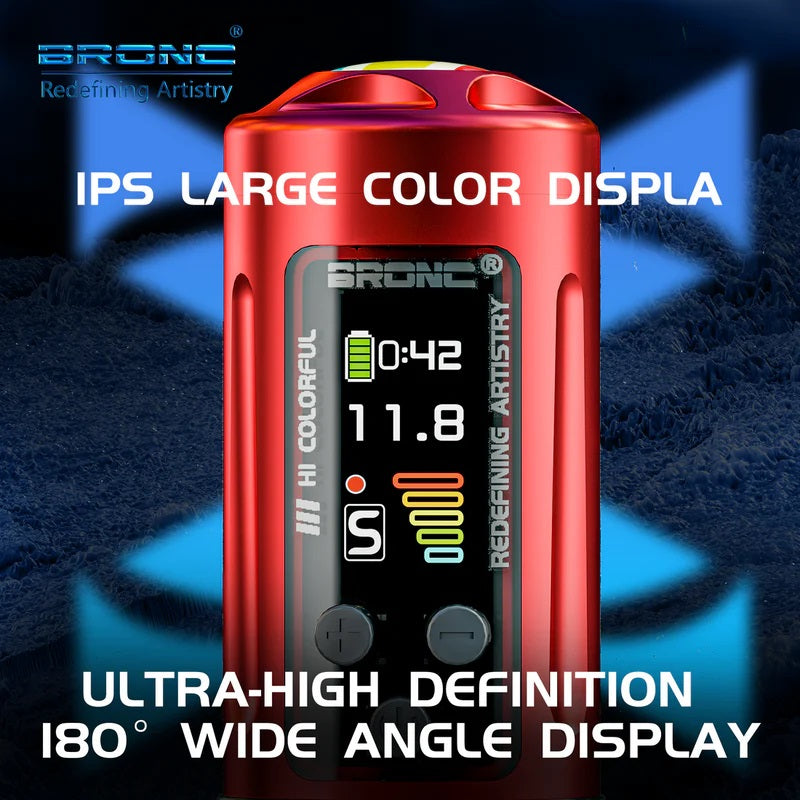 2024 BRONC X2 Adjustable Wireless Tattoo Pen Machine