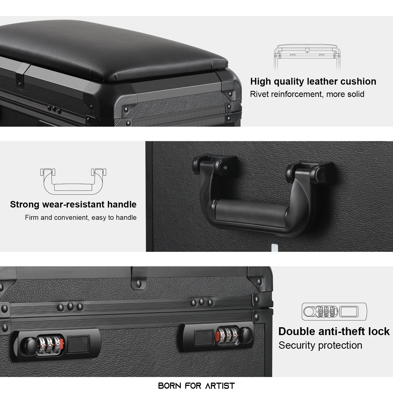 Audersigt Multifunctional Tattoo Suitcase Tattoo Trolley Case