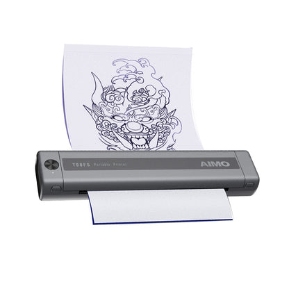 Impresora de tatuajes mini Audersigt, impresora térmica de patrones, impresora inalámbrica con Bluetooth y imagen sombreada para imprimir con batería recargable de 1200 mAh