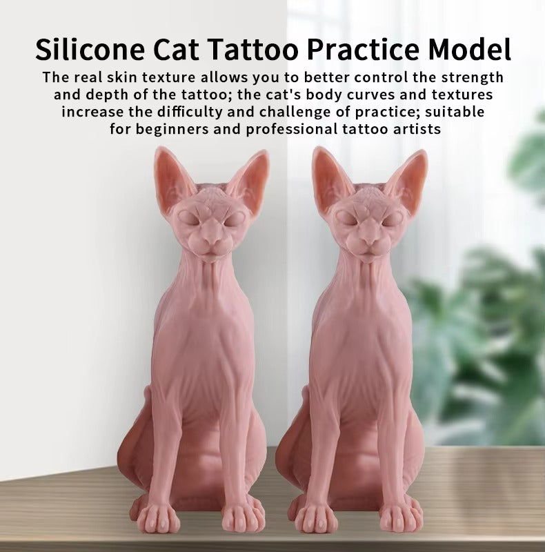 Audersigt Silicone Cat Model Tattoo Practice Skin IDEAL FOR TEMPORARY TATTOO PRACTICING