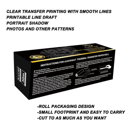 Impresora de tatuajes mini Audersigt, impresora térmica de patrones, impresora inalámbrica con Bluetooth y imagen sombreada para imprimir con batería recargable de 1200 mAh