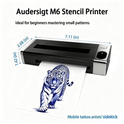 Audersigt M6 Mini Bluetooth Wireless Thermal Tattoo Stencil Printer Suitable for Small Tattoo Designs