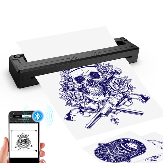 Audersigt M8 Mini Tattoo Printer Thermal Pattern Machine Printable Shaded Image Bluetooth Wireless Printer