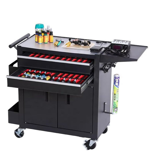 TZ12W Tattoo Tool Cart Drawer Rolling Tool Chest with Drawers Tool for Tattoo Studio