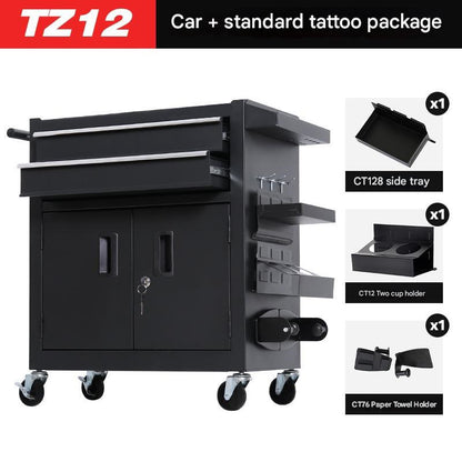 TZ12W Tattoo Tool Cart Drawer Rolling Tool Chest with Drawers Tool for Tattoo Studio