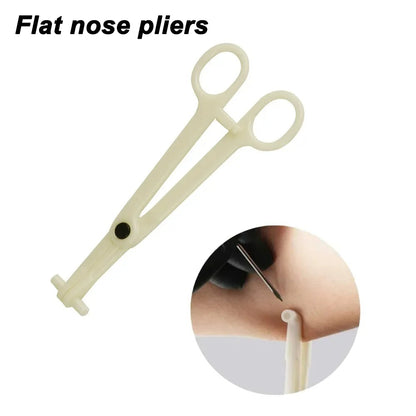 Audersigt 25PCS Profession Acrylic Disposable Body Piercing Plier Plastic Clamp Ear Lip Navel Nose Tongue Eyebrow Piercing Forcep Tool