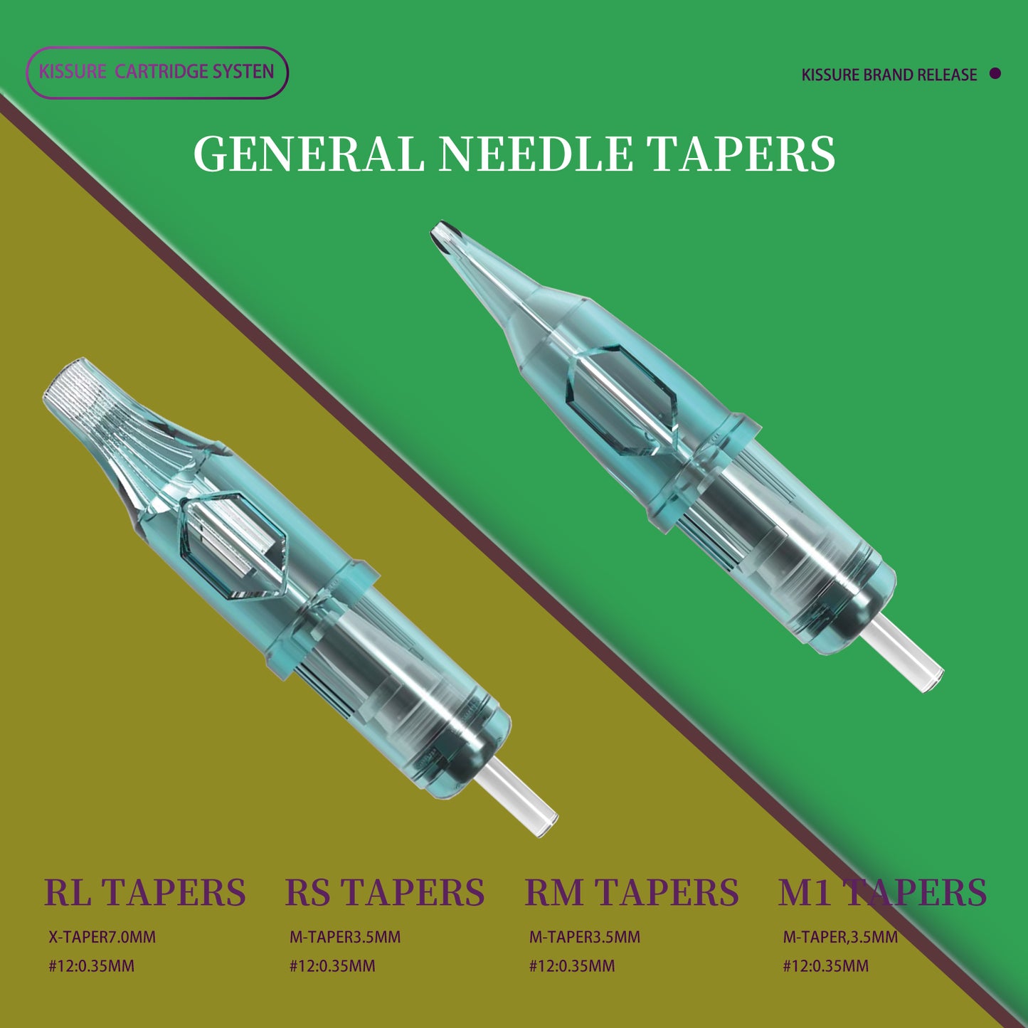 Cartuchos de agujas para tatuajes KISSURE® Round Liner RL 20 piezas