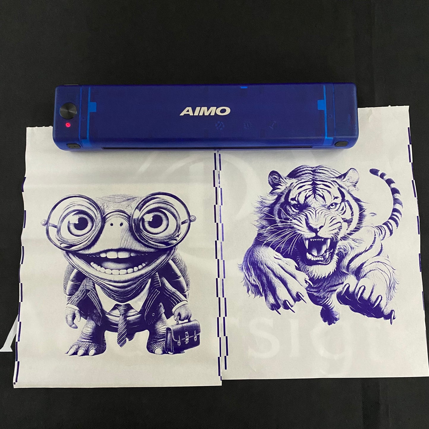 Impresora de tatuajes mini Audersigt, impresora térmica de patrones, impresora inalámbrica con Bluetooth y imagen sombreada para imprimir con batería recargable de 1200 mAh