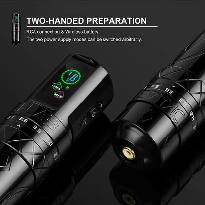 Audersigt Adjustable Stroke Tattoo Gun Machine with 1800mAh Wireless Rechargeable Battery Tatto Machine